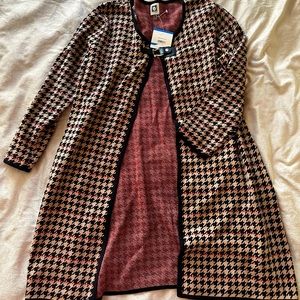 NWT Anne Klein Houndstooth Sweater